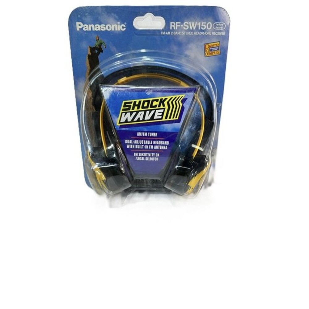 NEW Panasonic Shockwave RF-SW150 AM/FM 2-Band Stereo Headphone Receiver Yellow
